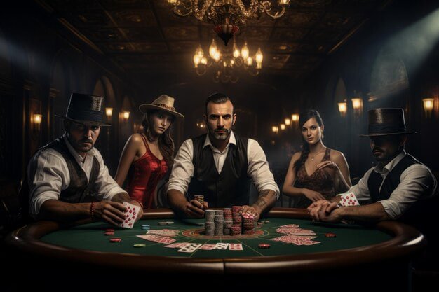 Baccarat ကတ်ဂိမ်း မေဇာနှင့် ကတ်များ အနီးကပ်ရှုထောင့်